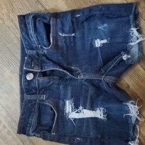 American eagle dark denim shorts